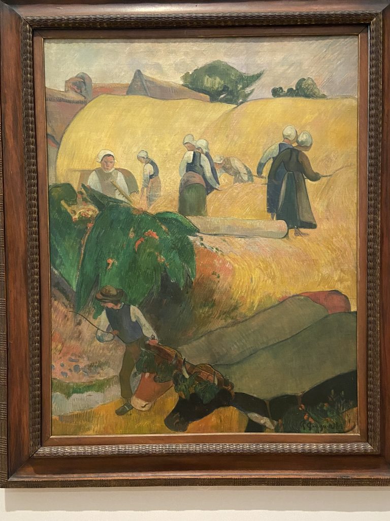 The Haystacks by Paul Gauguin included in the Impressionist collection at the Courtauld Gallery in London.