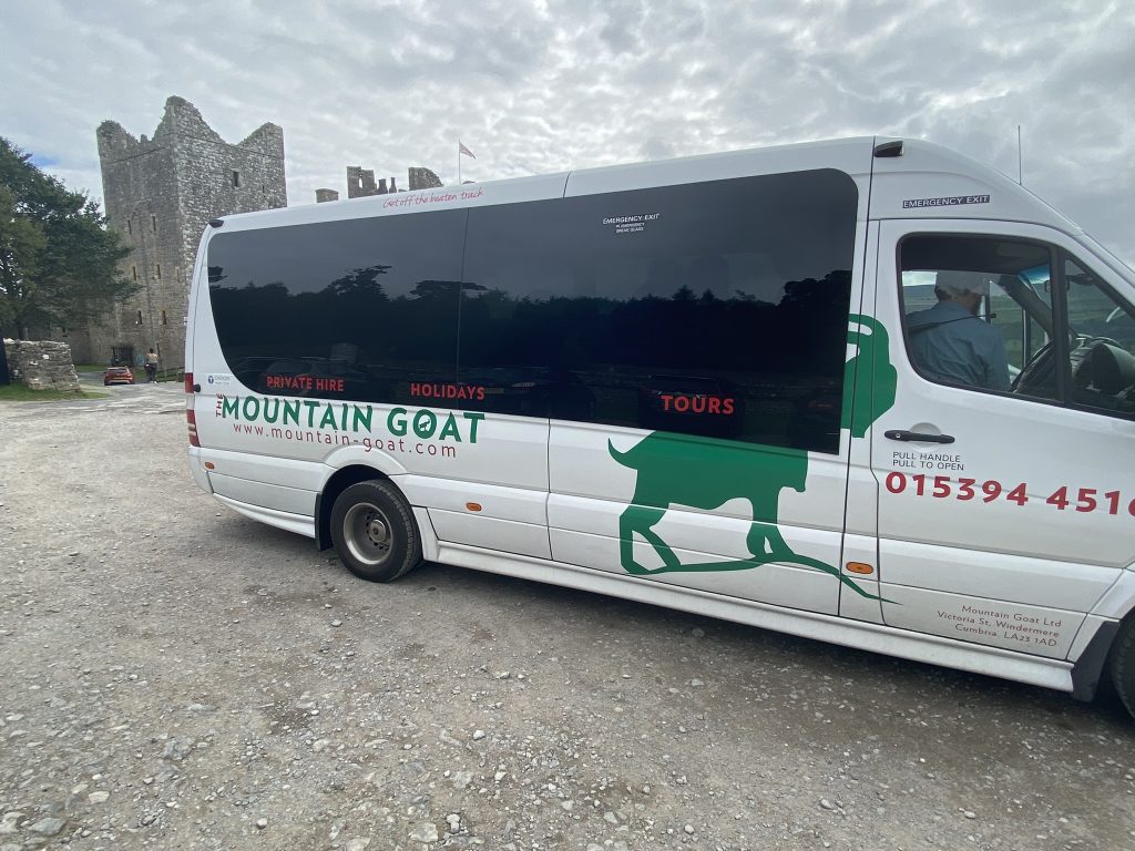 16-seater bus owned by Mountain Goat Tours