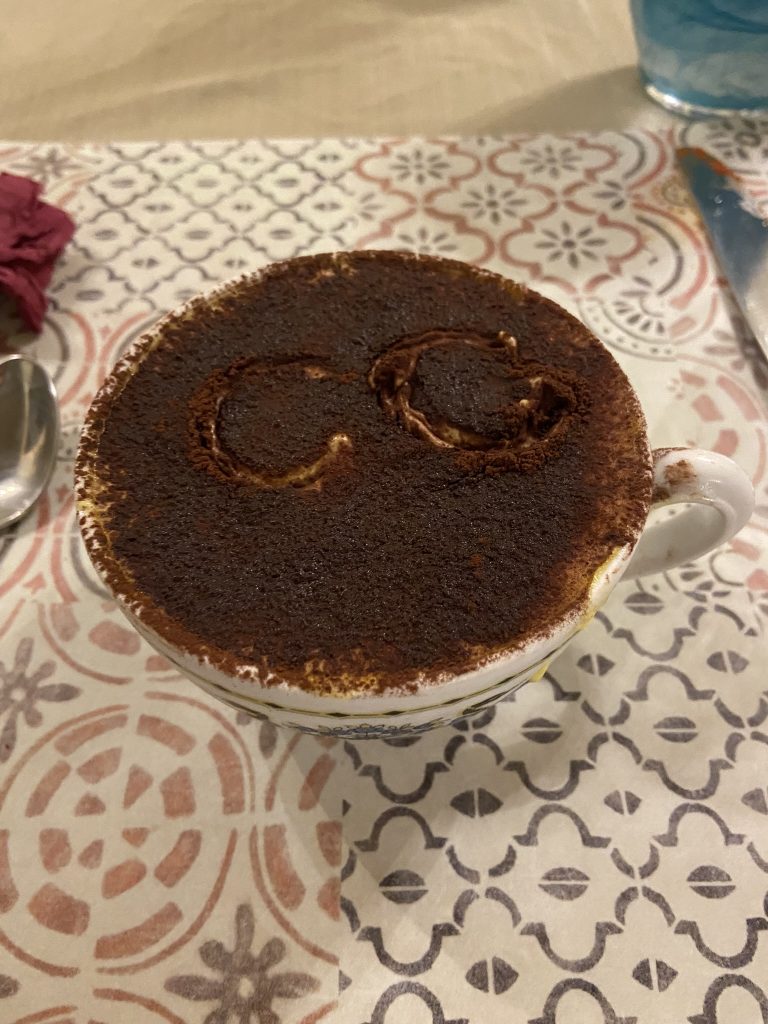 A serviing of Tiramisù made at the InRome Cooking school