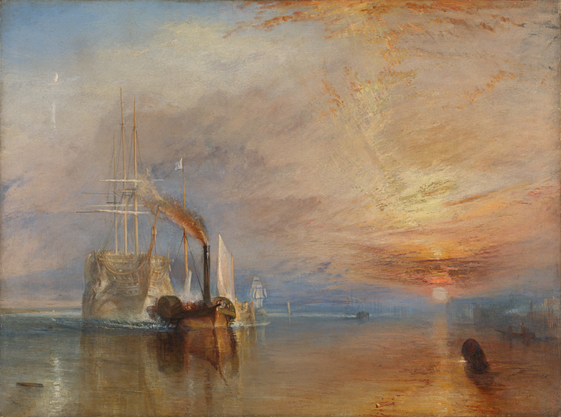 Joseph Mallord William Turner The Fighting Temeraire 1839 Oil on canvas, 90.7 x 121.6 cm at the National Gallery in London