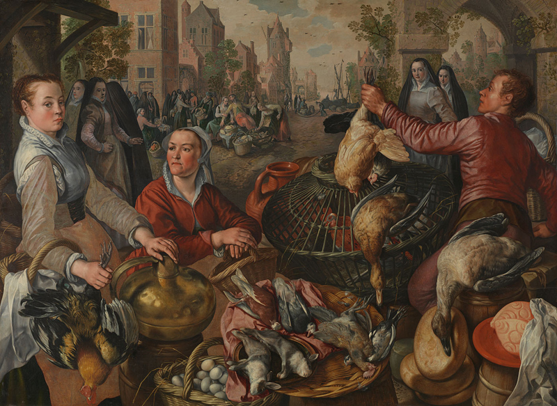 Joachim Beuckelaer The Four Elements: Air 1570 Oil on canvas, 158 × 216 cm  at the National Gallery in London