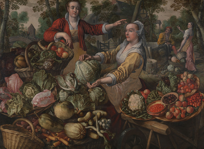 Joachim Beuckelaer The Four Elements: Earth 1569 Oil on canvas, 158 × 215.4 cm  at the National Gallery in London