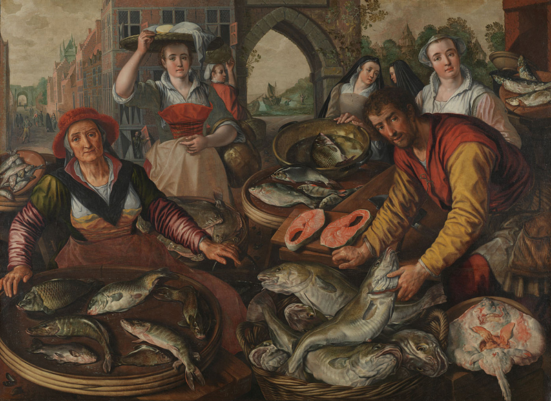Joachim Beuckelaer The Four Elements: Water 1569 Oil on canvas, 158.1 × 214.9 cm  at the National Gallery in London