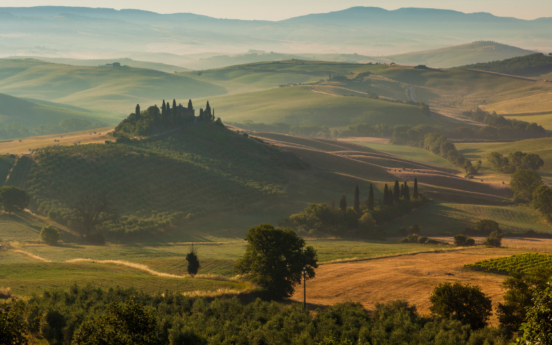 View of the Tuscan countryside