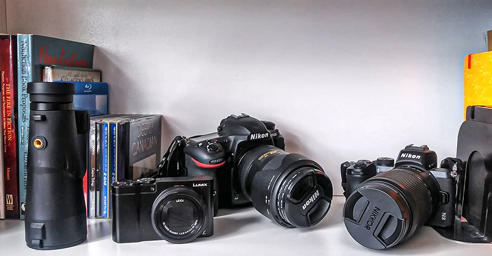 Selection of cameras used by guest poster Julie H. Ferguson when taking travel photographs