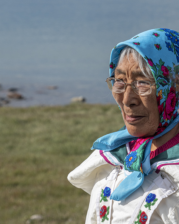 This photograph of an Inu elder in Canada's Arctic demonstrates the trave; photography tip related to the principle of thirds