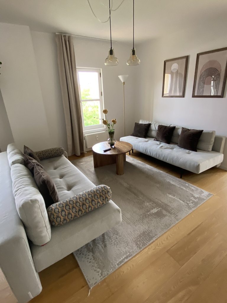 Stylish living room in an apartment in Copenhagen