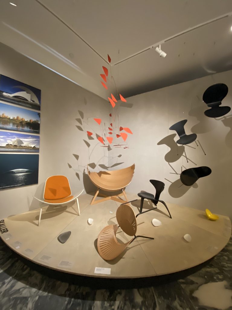 Modern furniture display at the Design Museum in Copenhagen