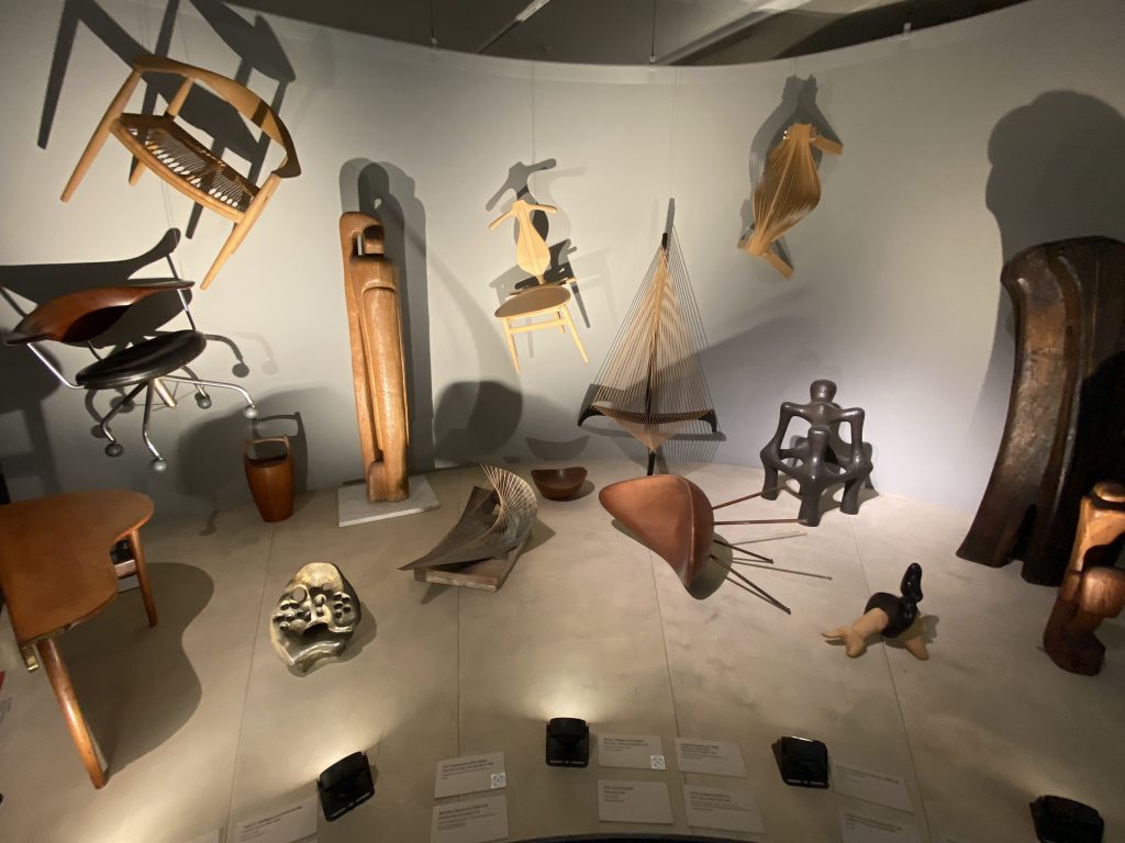 Creative display of furniture at the Design Museum in Copenhagen