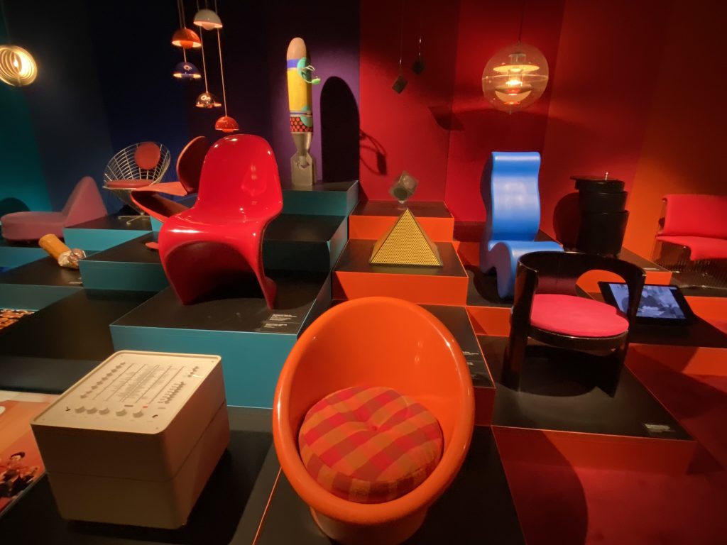 Display of modern furniture at the Danish Design Museum