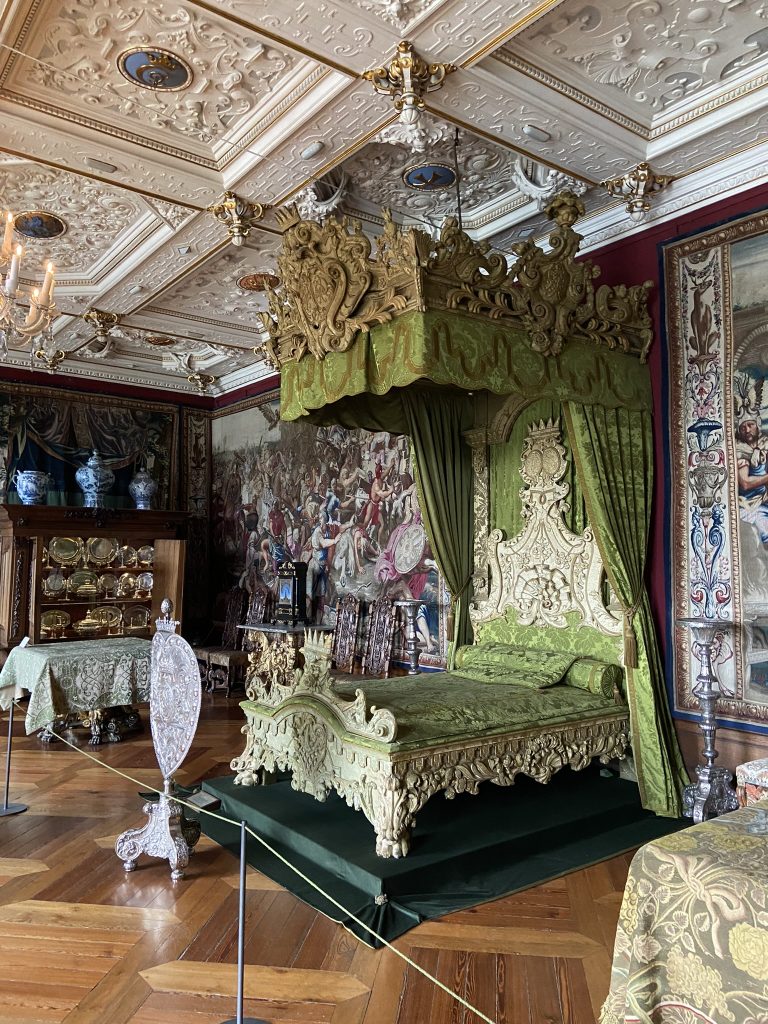 Sumptuous royal bedroom in Fredericksberg castle