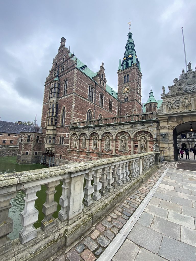 Entrance to Fredericksberg Castle near Hillerød outside Copenhagen