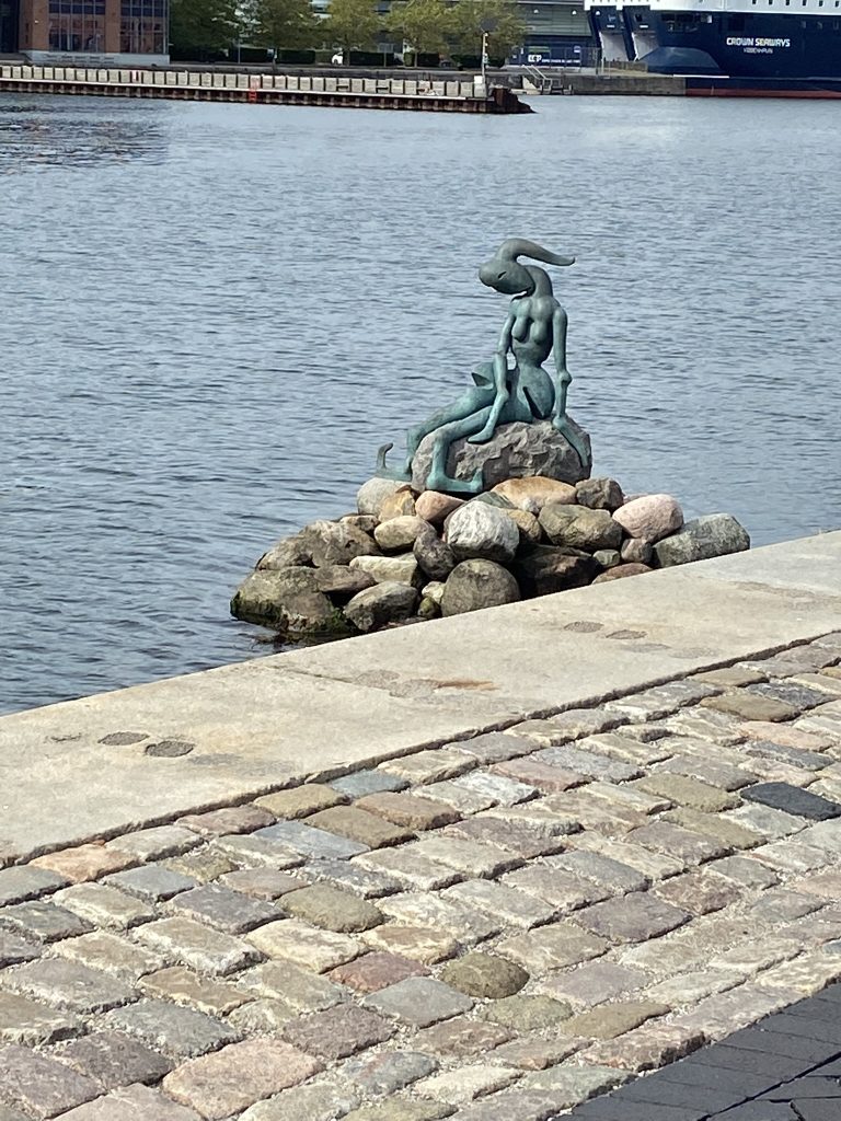 Genetically modified mermaid - a statue of a mermaid in Copenhagen