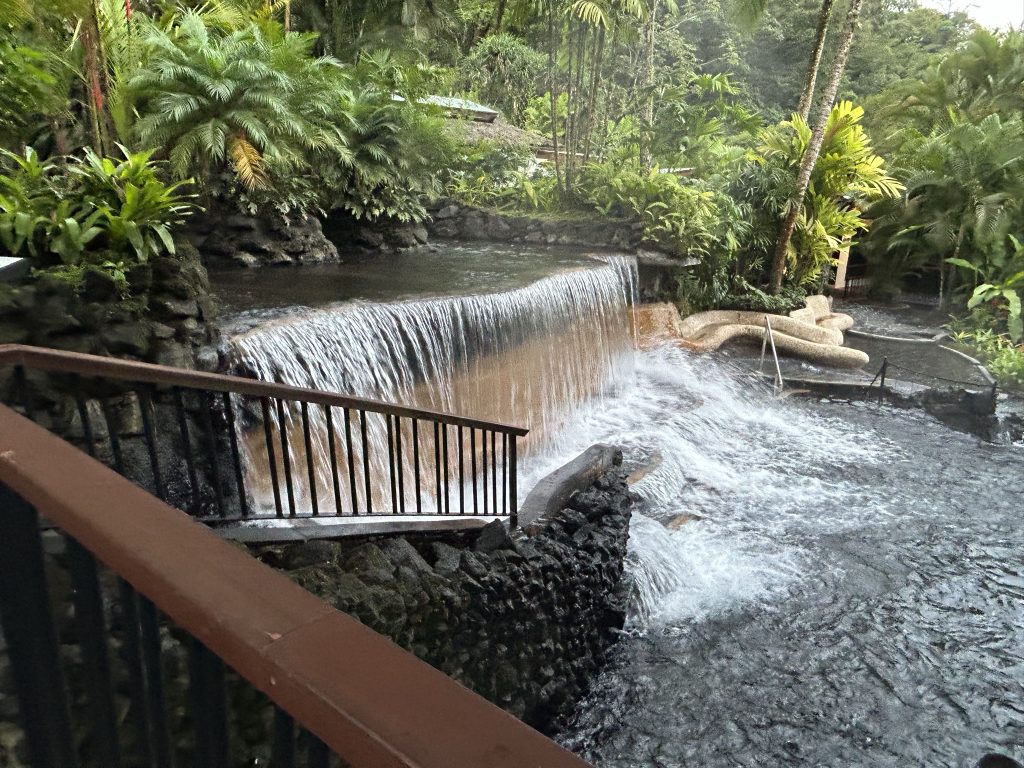 Tabacon Hot Springs waterfall