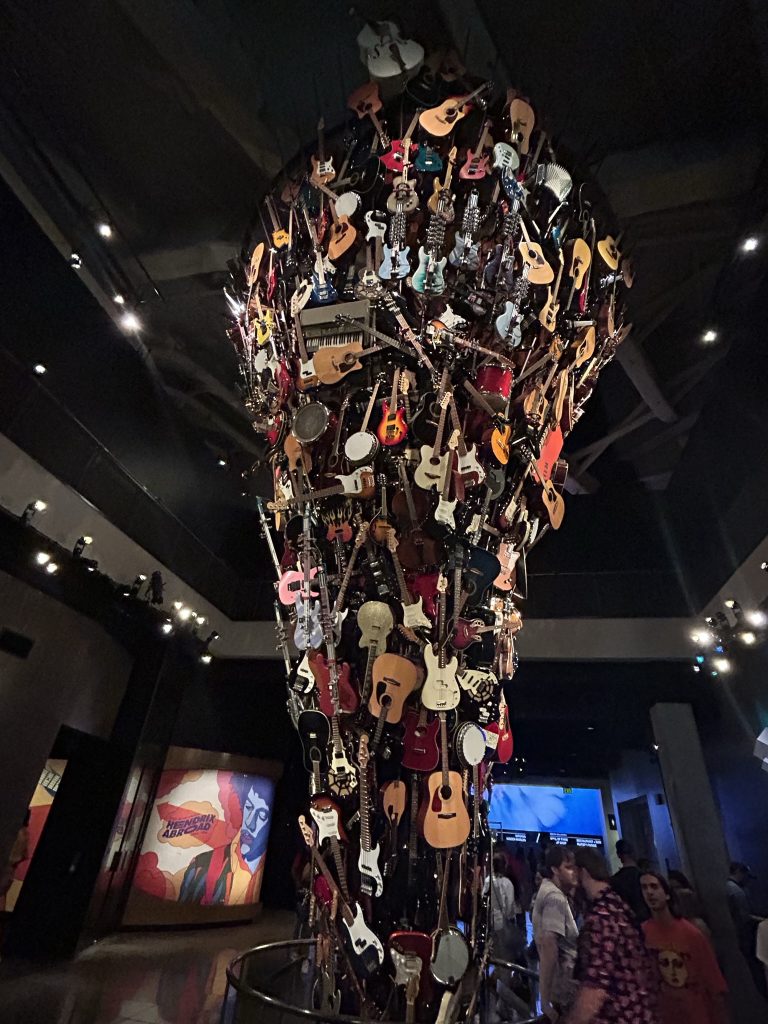 Tower of guitars at MoPOP in Seattle