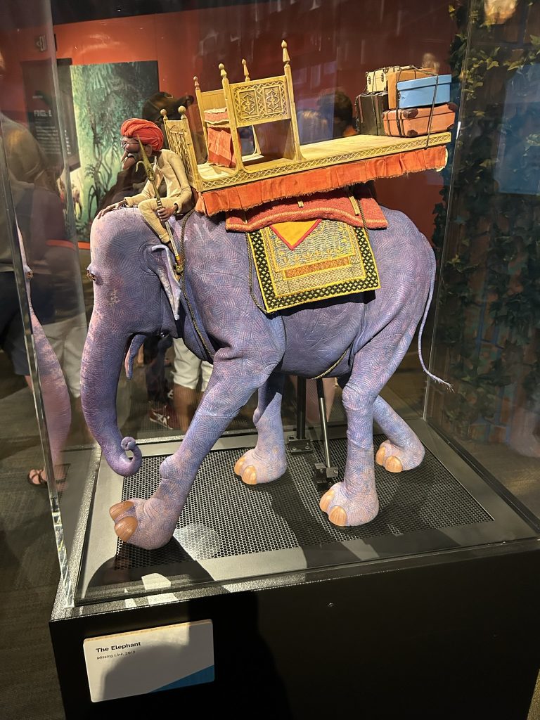 Model of an elephant from the LAIKA special exhibition at MoPOP in Seattle