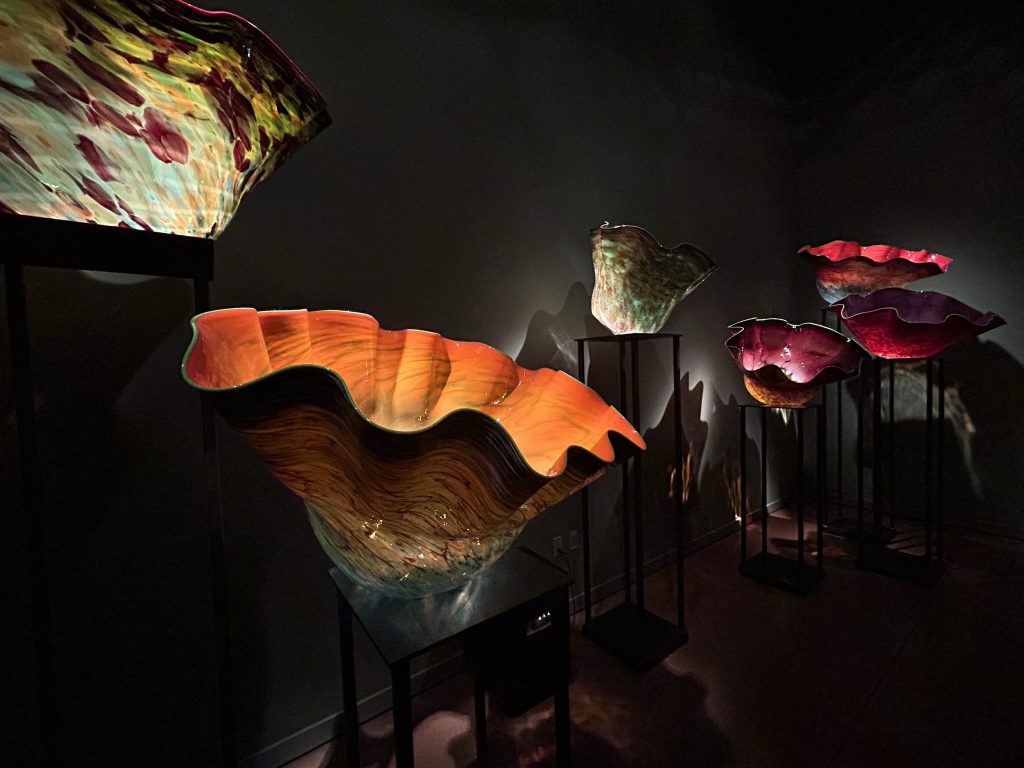 Chihuly macchias - orange, purple and pink