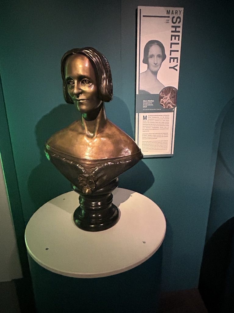 Bust of Mary Shelley at MoPOP in Seattle