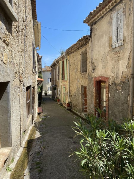 Old village street in a small village in southern France
