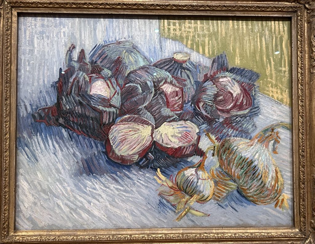 Cabbages and onions painting by Van Gogh at the Van Gogh Museum in Amsterdam