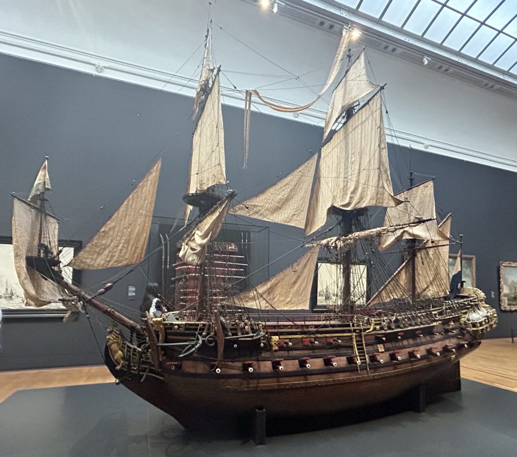 Model of a Dutch warship in the Riiksmuseum in Amsterdam