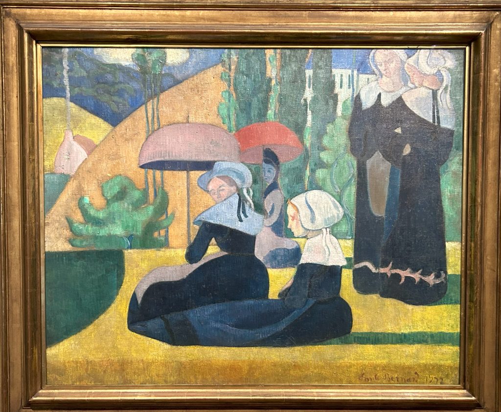 Bretonnes aux ombrelles by Emile Bernard from the Pont-Aven school at the Musèe d’Orsay in Paris