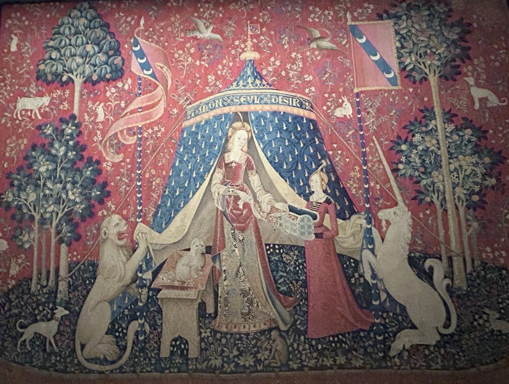 Lady and the Unicorn tapestry at Cluny Museum in Paris
