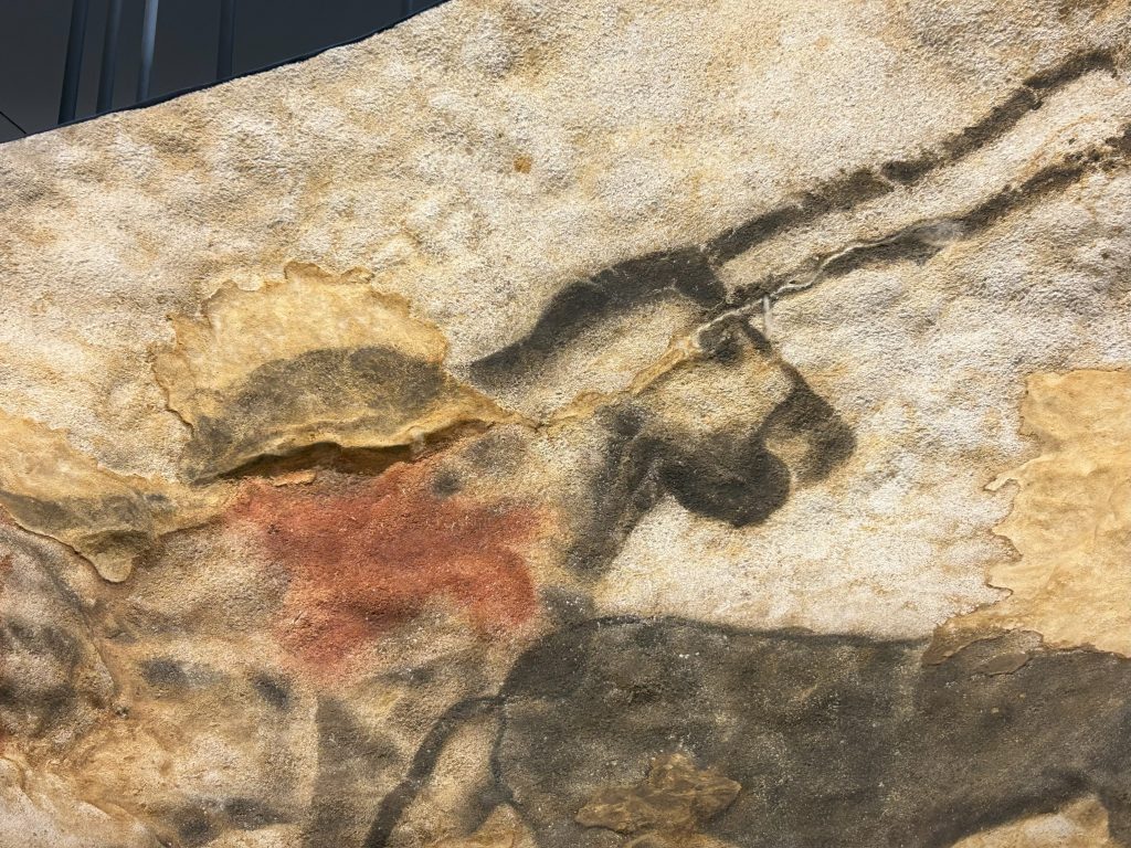 Painting of a unicorn in Lascaux IV in the Dordogne region of France