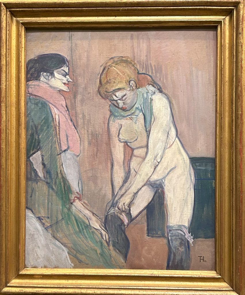 Woman Pulling Up her Stocking by Toulouse-Lautrec at the Musee d'Orsay in Paris