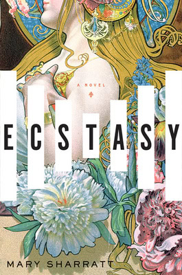 A vibrant novel cover with Art Nouveau-inspired florals and a partial illustration of a woman, suggesting themes of artistic passion and emotional intensity.