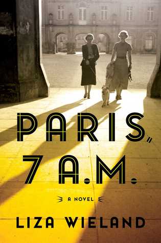 A moody black-and-white photo shows two women walking their dog under a Parisian archway. The golden light spilling onto the cobblestone streets creates a cinematic and historical feel