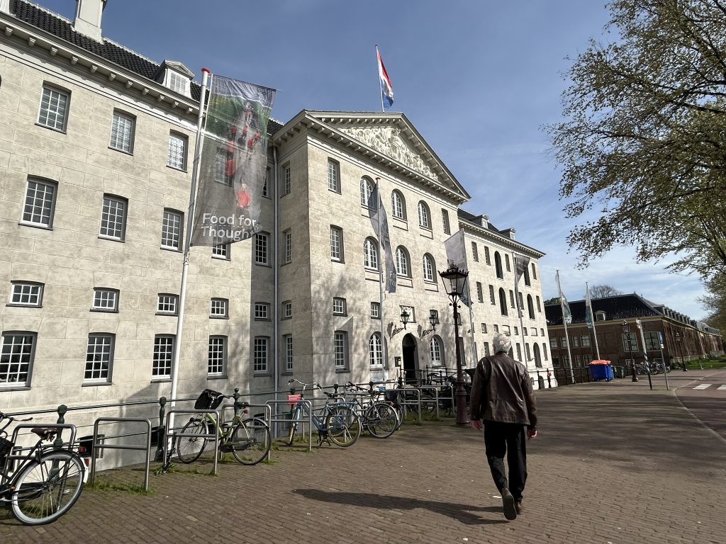 Outside the National Maritime Museum in Amsterdam