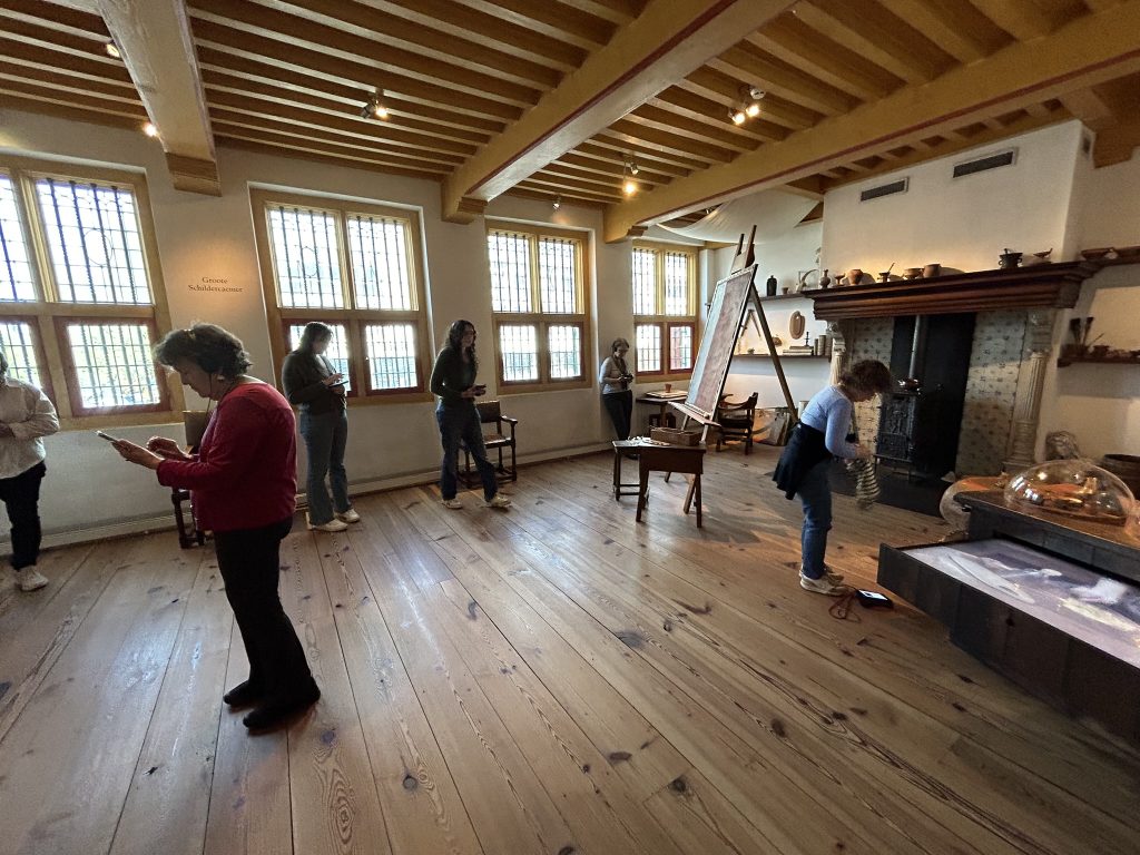 Large painting studio where Rembrandt painted aat the Rembrandt House Museum in Amsterdam