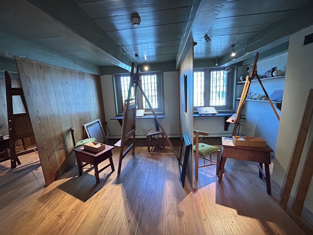 Student cubicles at the Rembrandt House Museum in Amsterdam