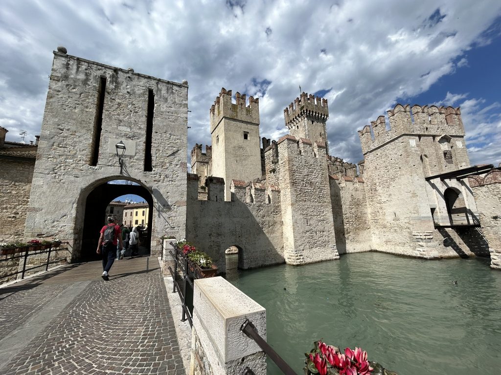 Sirmione castle in Lake Garda in northern Italy