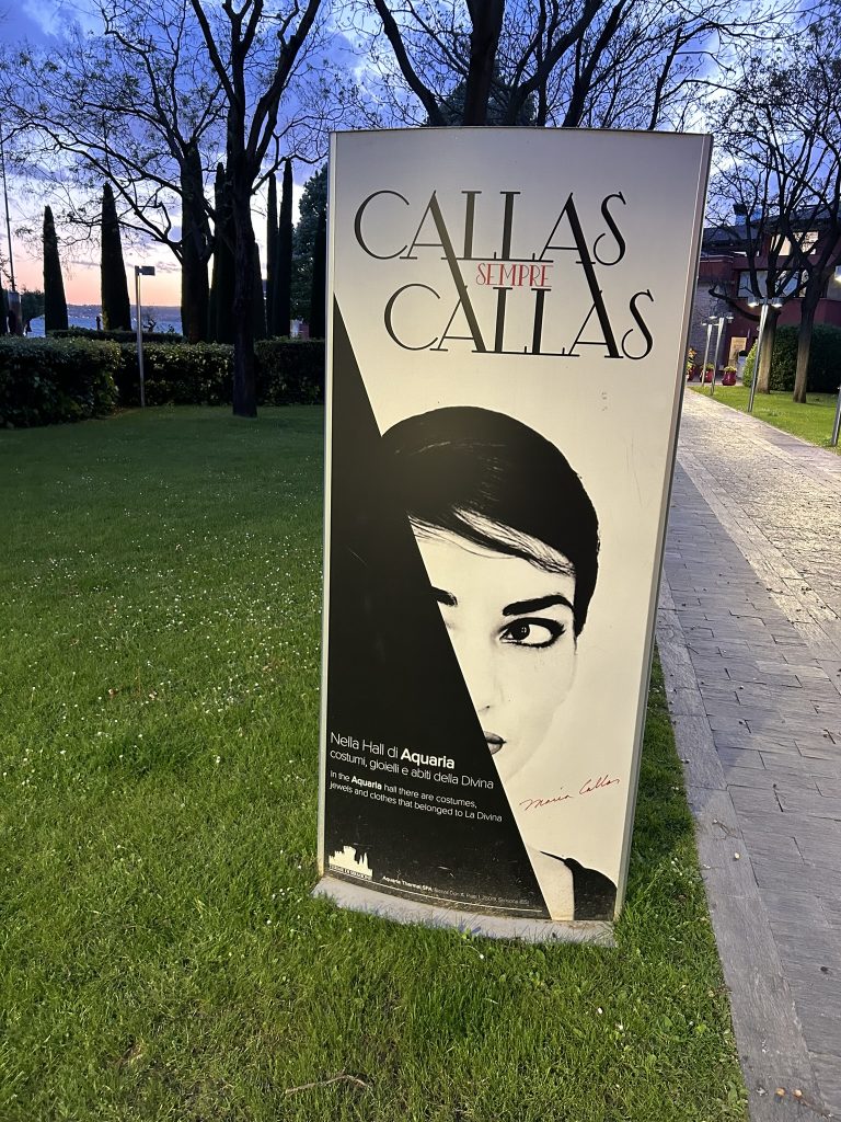 Plague showing Maria Callas's face and name in Sirmione