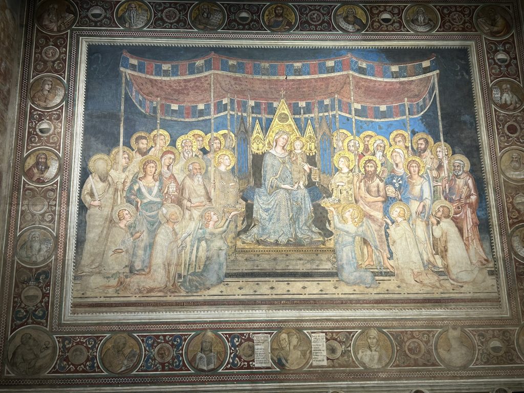 Fresco of the Maesta by Simone Martini in the Palazzo Pubblico in Siena