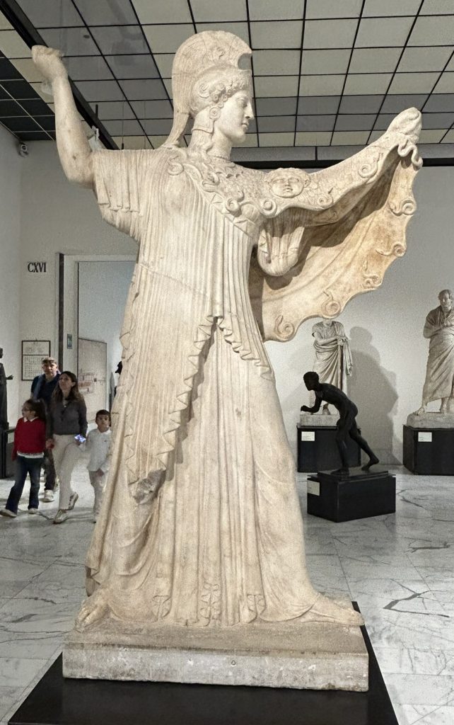 Statue of Athena  at the National Archaeological Museum in Naples, Italy
