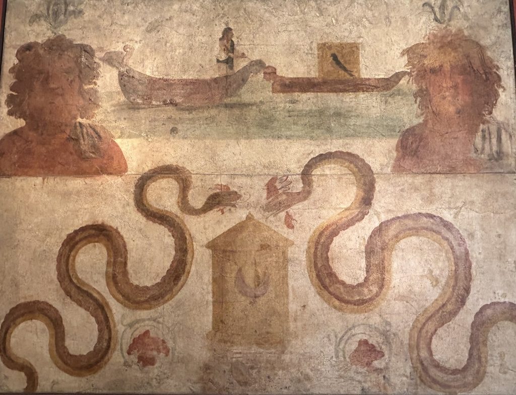 Frescoe of Isis & snakes at MANN in Naples