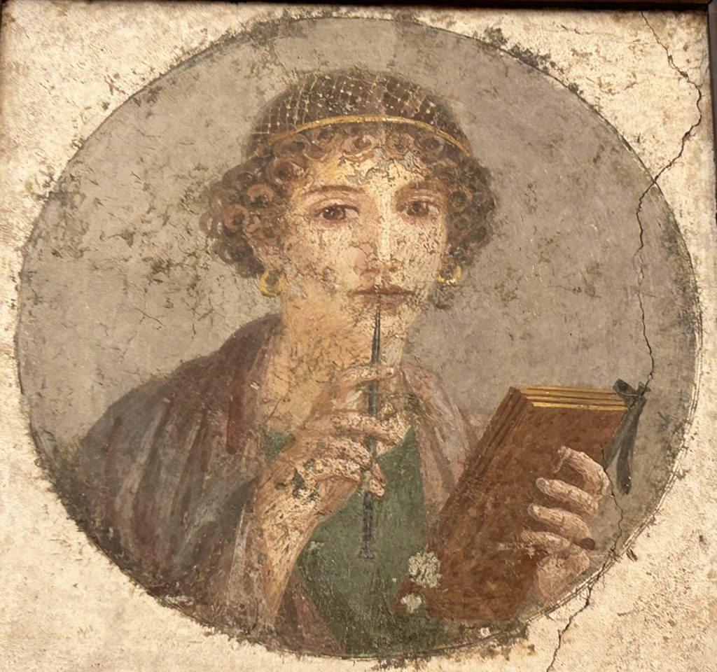Portrait of the poet Sappho at MANN