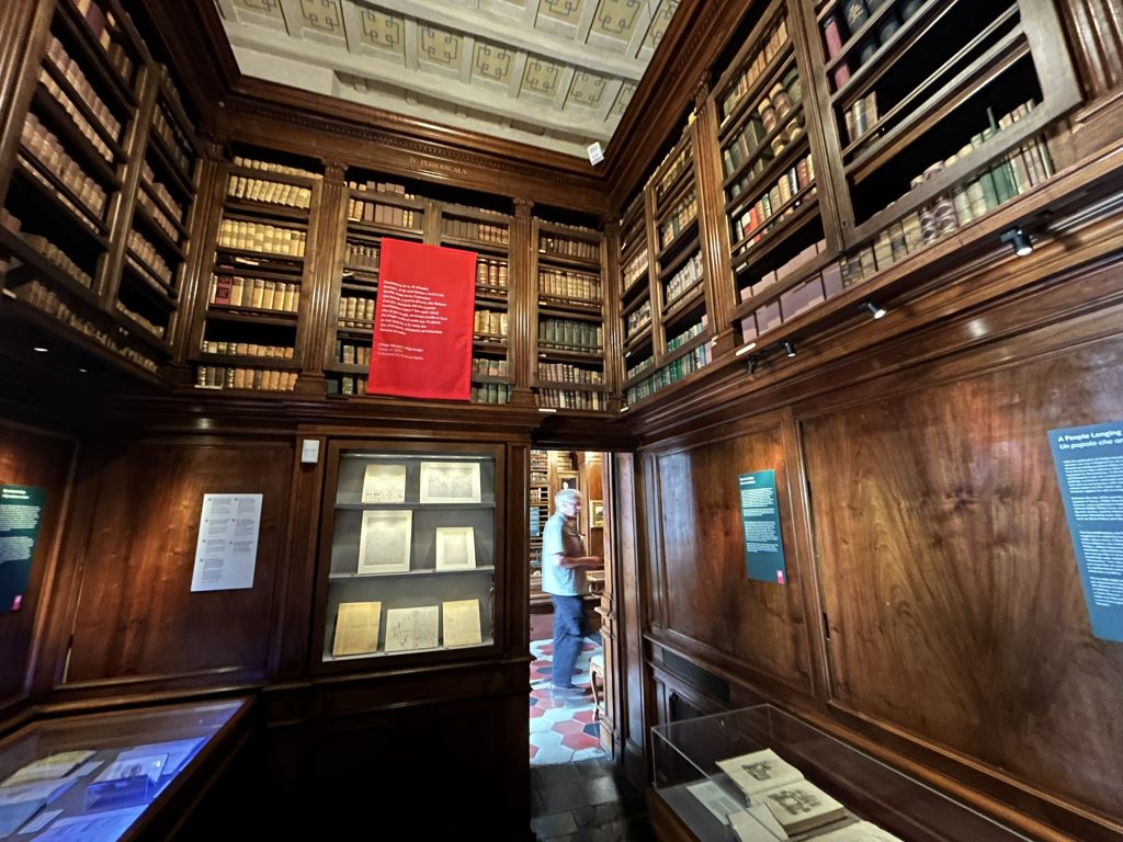 library in Keats shelley house in Rome