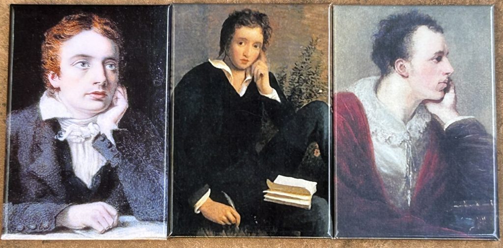 Keats, Shelley, Byron fridge magnets