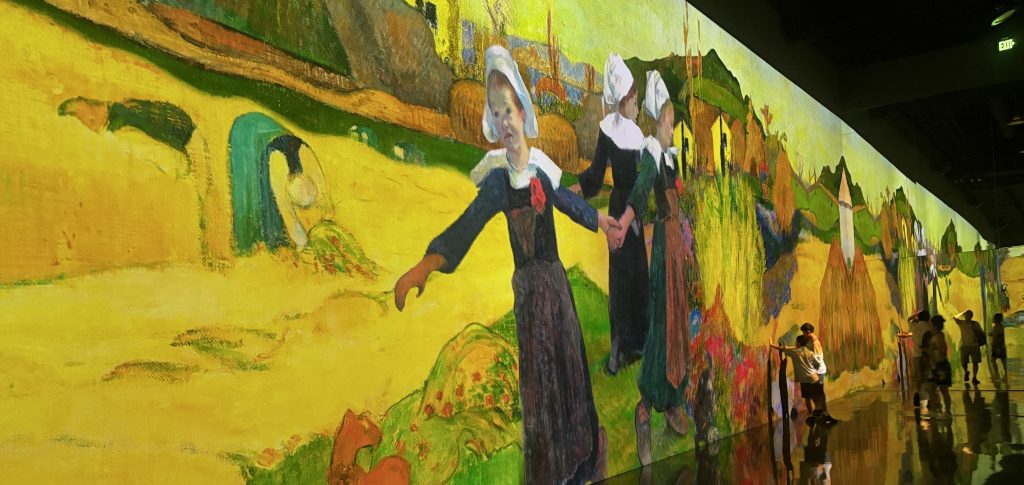 Giant representation of a Gauguin painting of Brittany at the Arte Museum in Las Vegas