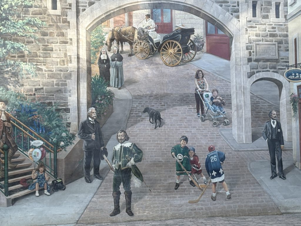 mural in old quebec