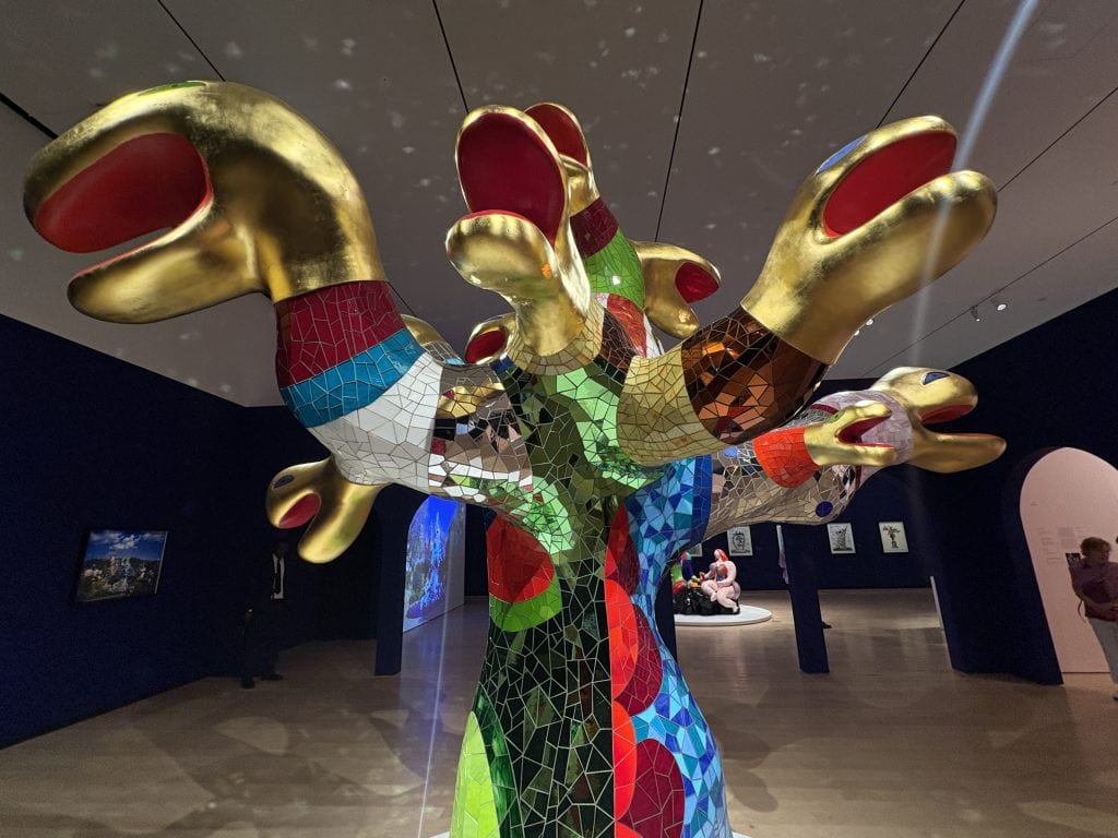 Sculpture of snakes by Nikki de Sainte Phael at the musee des beaux arts in Quebec City