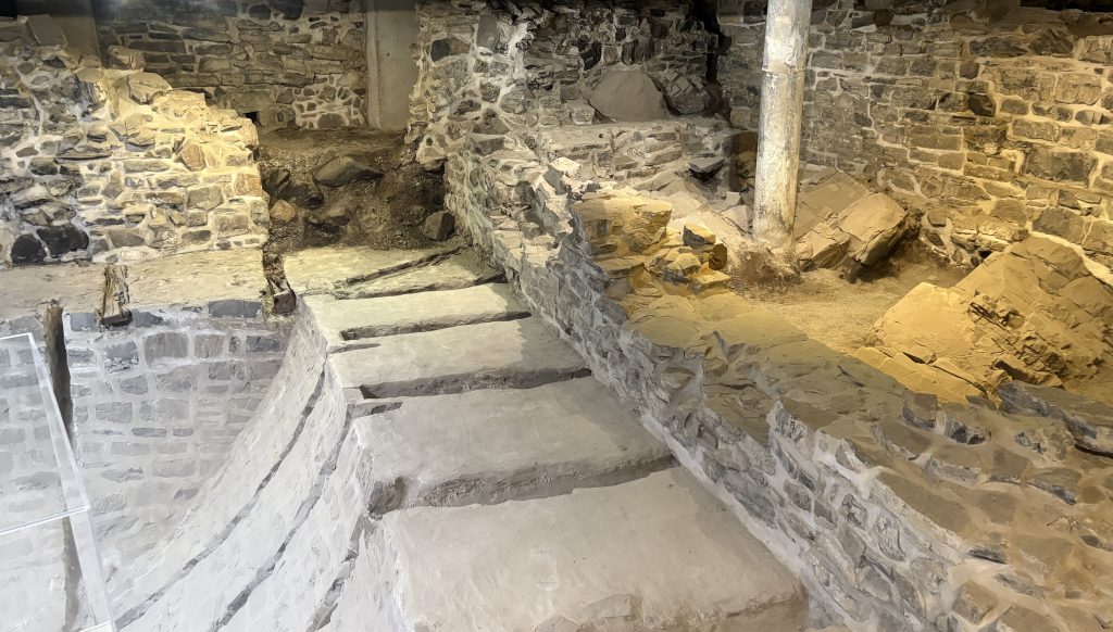 Interior of archeological site under Dufferin Terrace in Old Quebec City