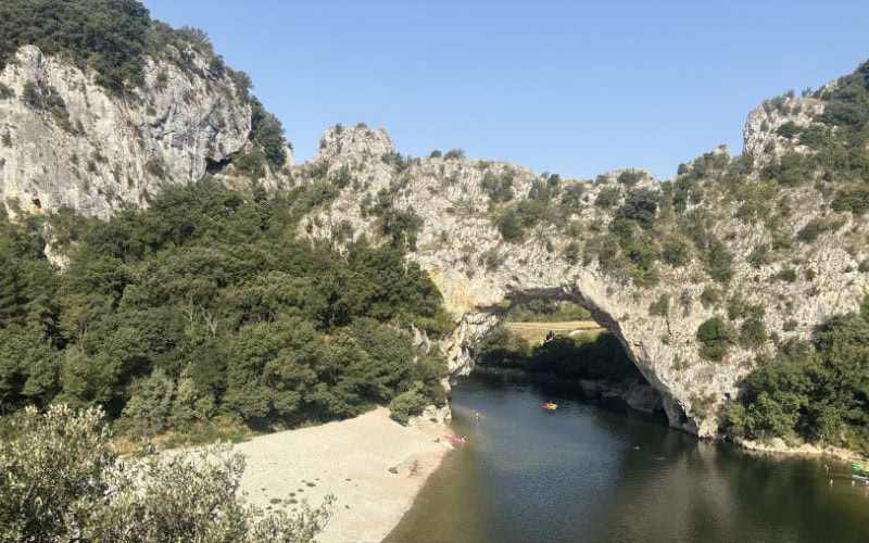Pont d'arc in the Ardeche Gorge in France