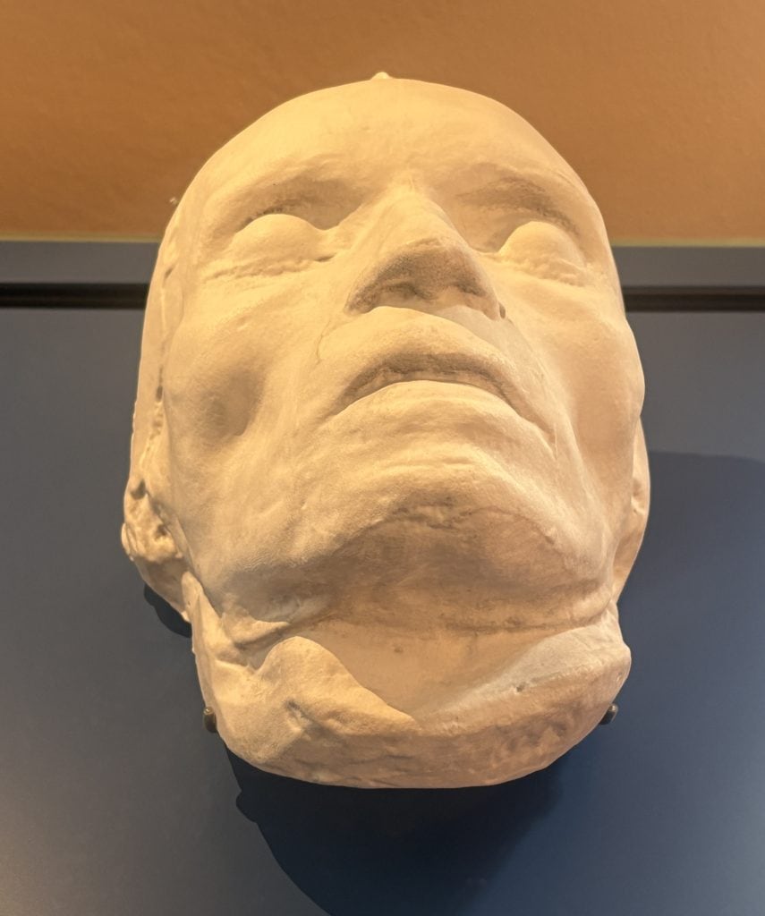 Death mas of Beethoven exhibited at the Beethoven-Haus museum in Bonn, Germany