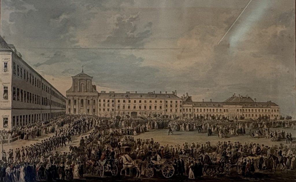 Painting of the funeral of Beethoven in Vienna on March 27, 1826.
