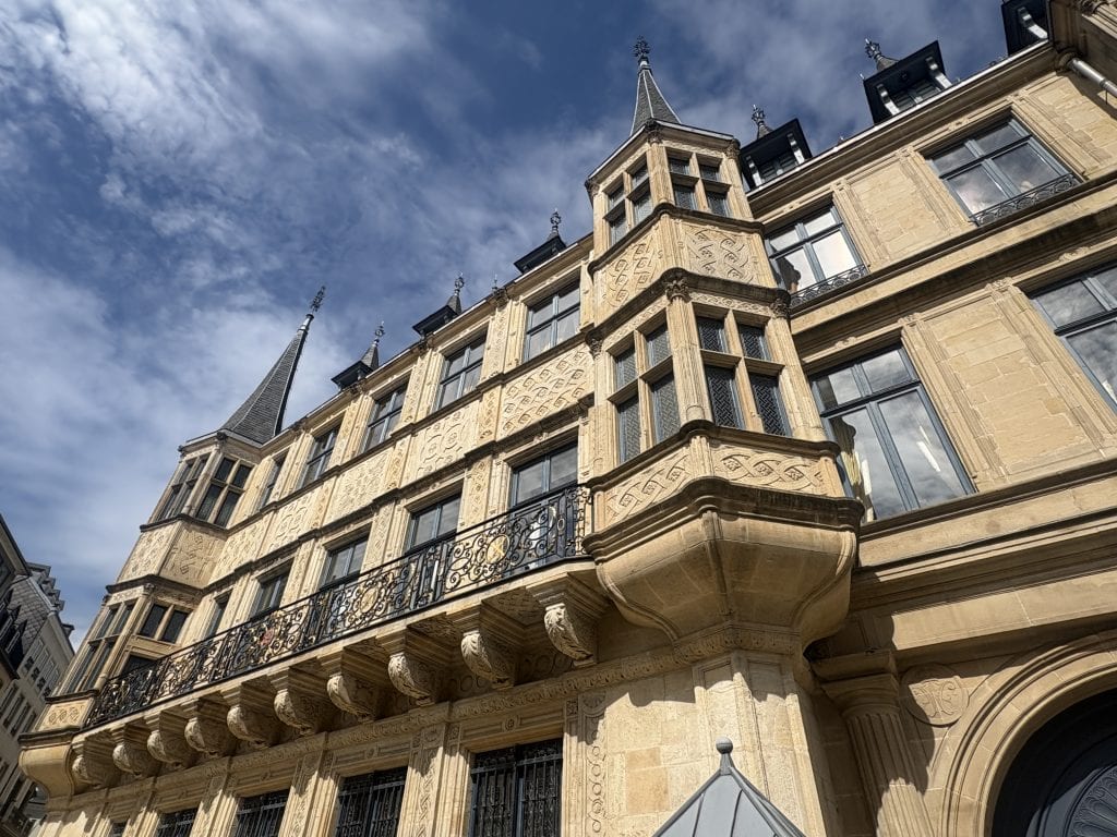 Exterior of the grand ducal palace in Luxembourg
